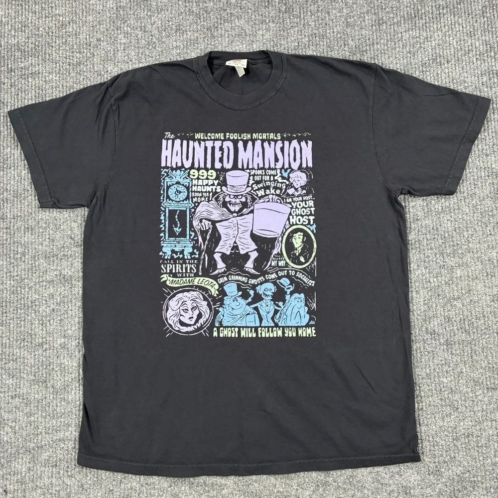 Haunted Mansion T Shirt Mens Size XL Comfort Colors 999 Happy Haunts Ghost